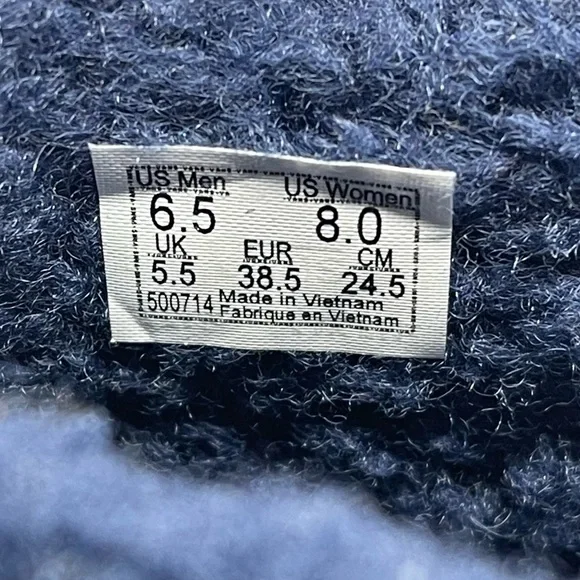 Vans Women's Blue and White High-Top Sneakers - Picture 10 of 12